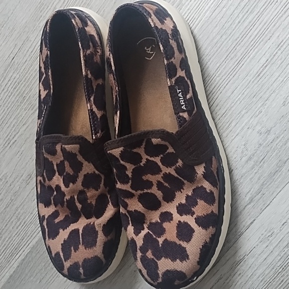 Ariat Brown Leopard Print Women's Sneakers - Picture 3 of 7